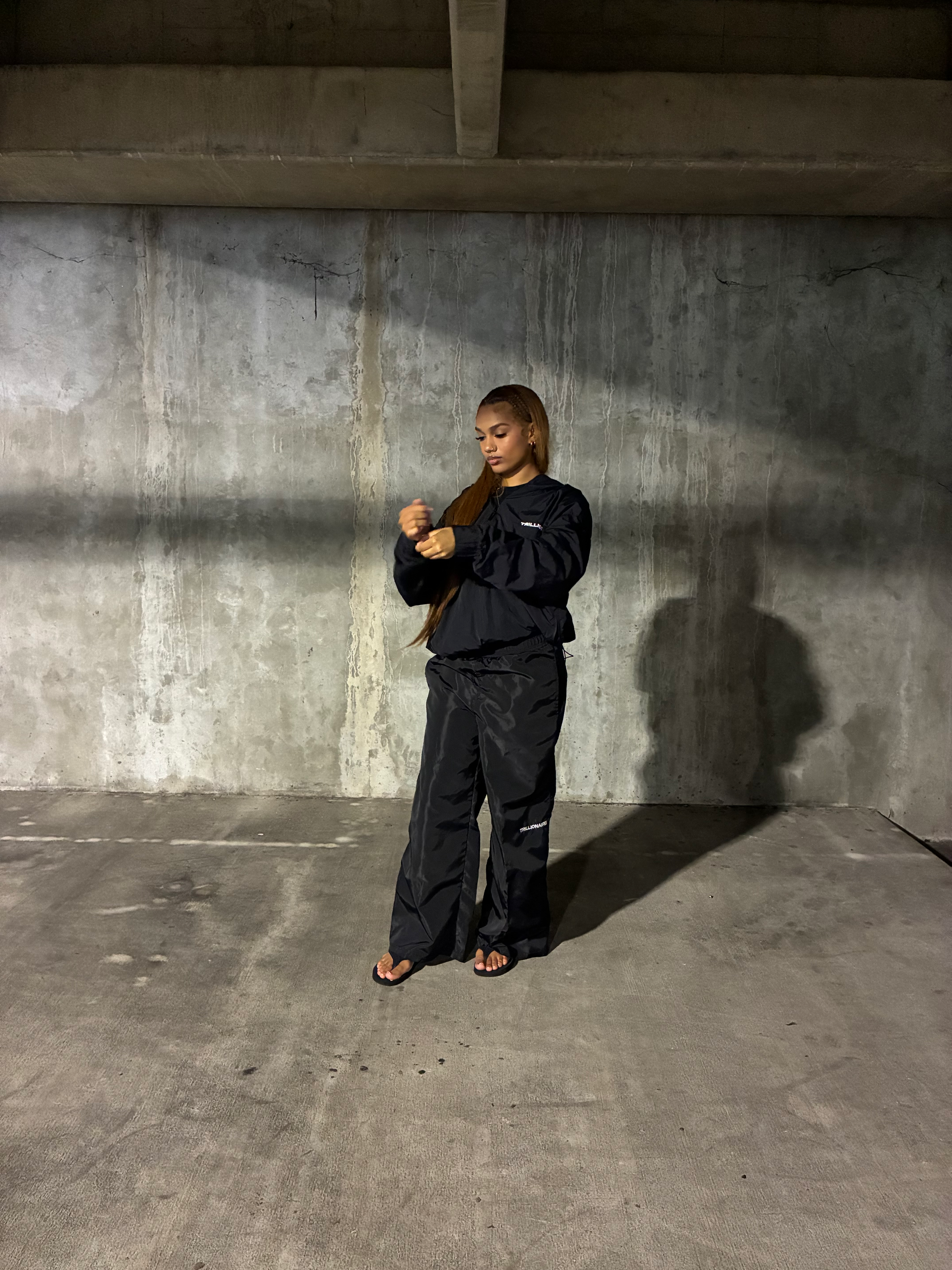 BAGGY NYLON SWEATPANTS