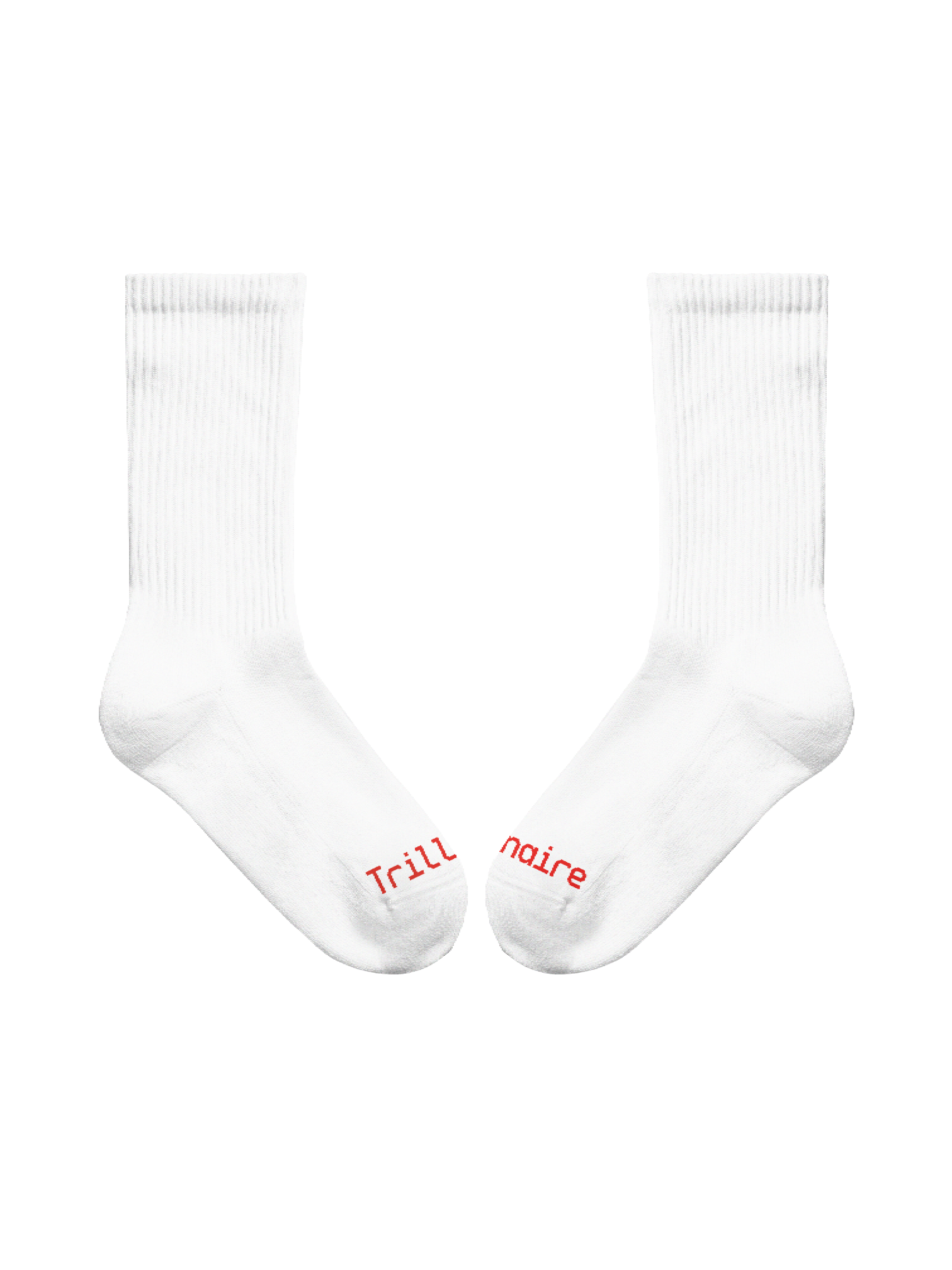 RED KNIT LOGO SCRUNCH SOCKS